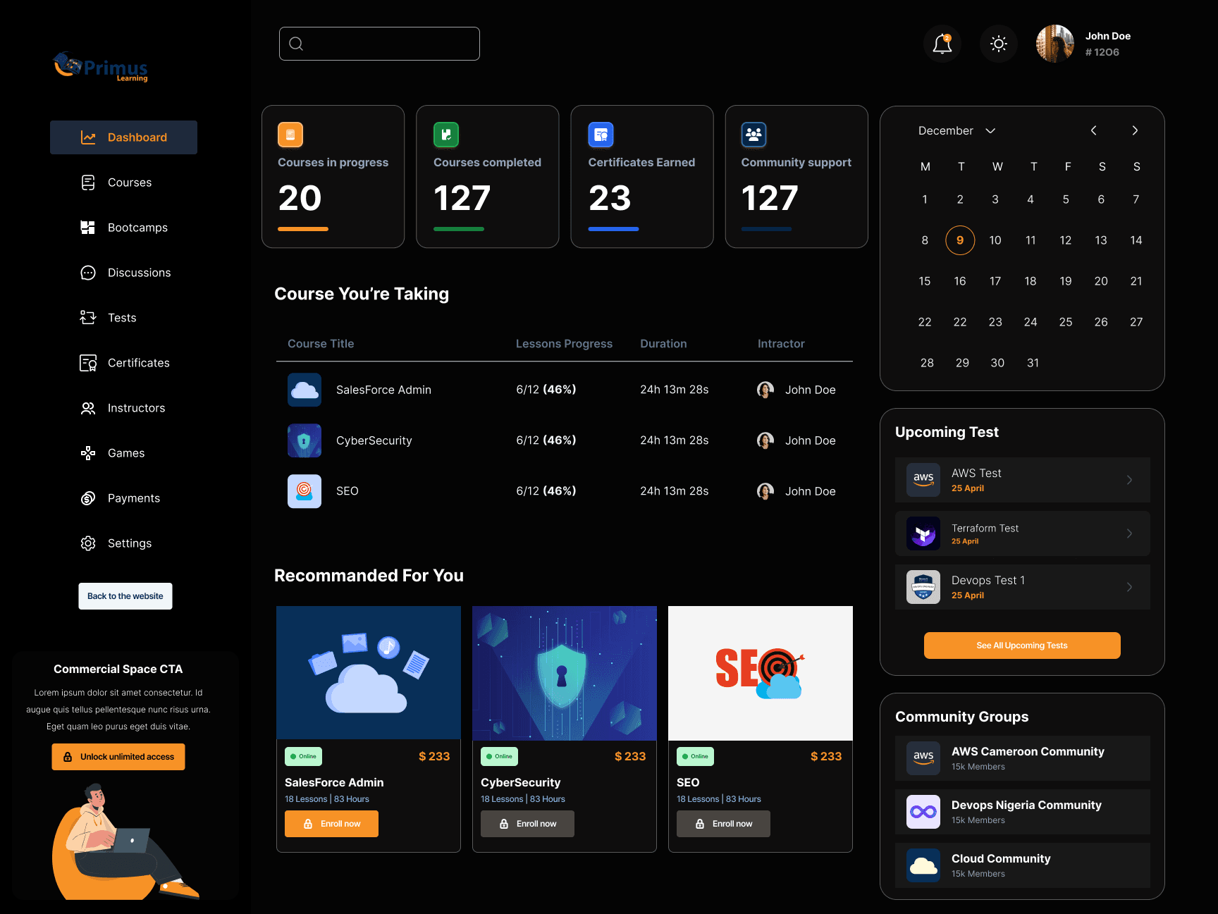 Primus Learning – screenshot 1